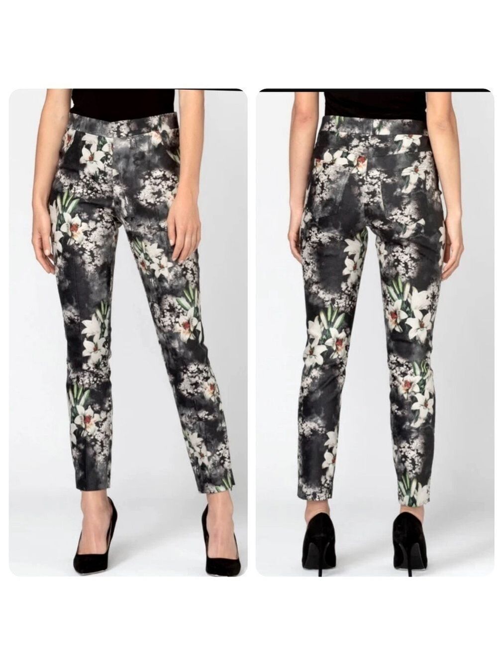 NWT Joseph Ribkoff Floral Pull on Pants Stretchy Size 4 BRAND NEW